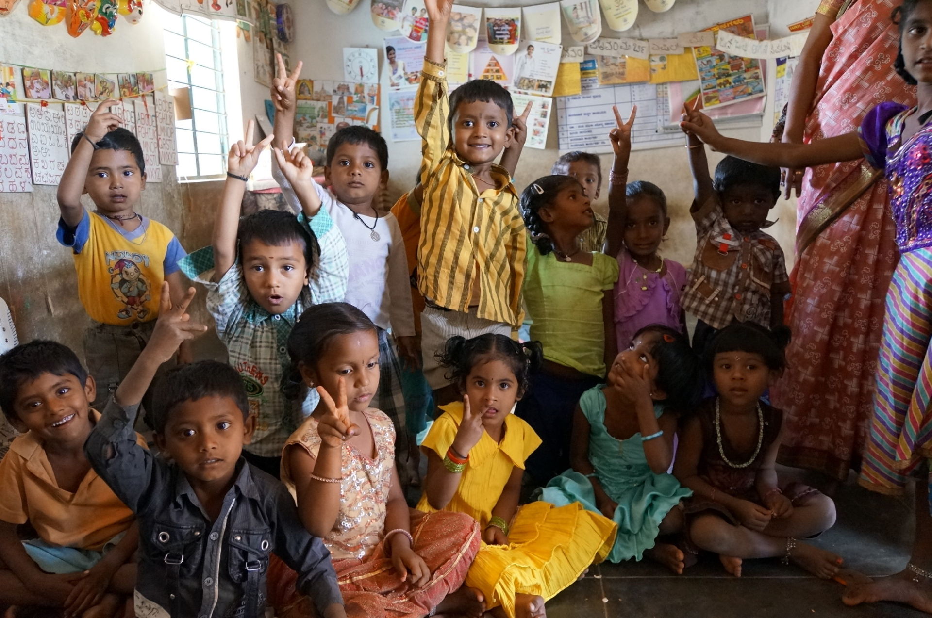 These extremely poor children come to this orphanage school about 45 minutes outside of Bangalore where they receive minimal education and maybe one small meal a day. We were able to give them food and jamkanas (blankets) to sleep on for nap time as oppose to the dirt floor of their school.